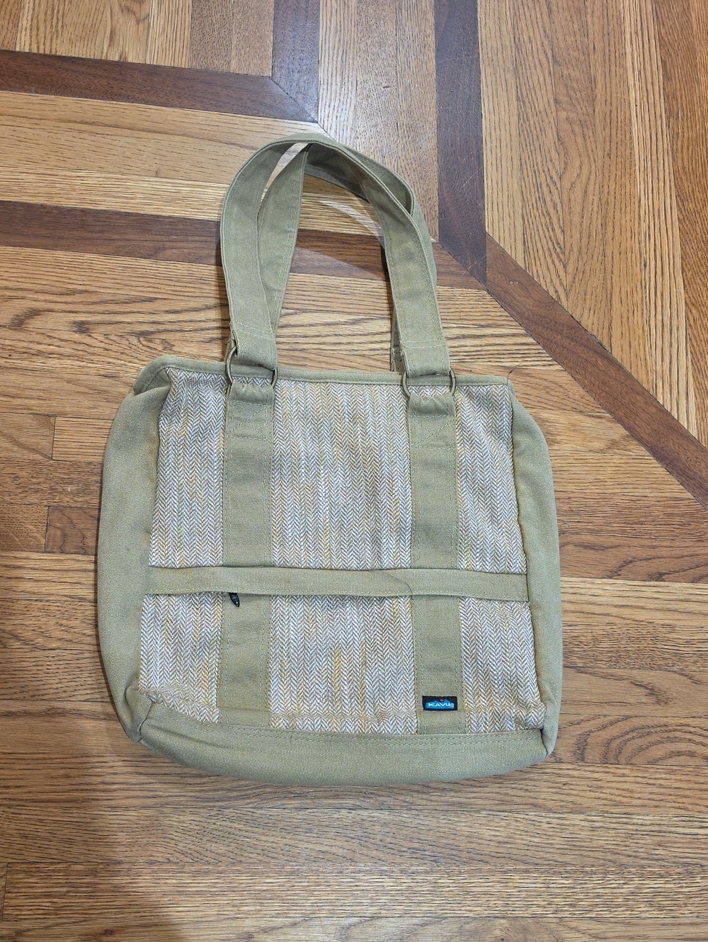 Kavu Olive Green Canvas Laptop Tote